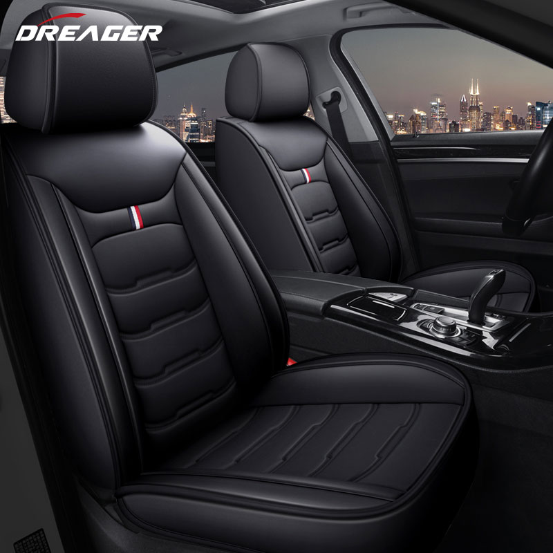 Leather Car Seat Covers Full Set Universal - Uniwersalne pokrowce na fotele samochodowe Maty