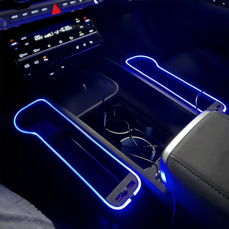 Seat Gap Filler Organizer With Usb Charger - Schowek na fotel samochodowy LED Organizer