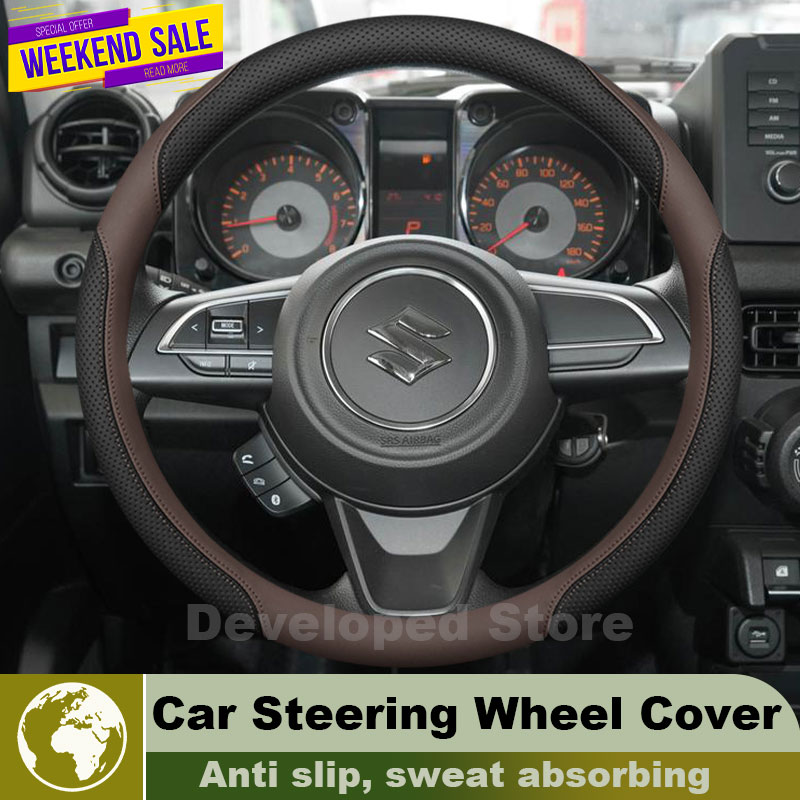 Skórzany pokrowiec na kierowni – Car Steering Wheel Cover Anti Slip Breathable recenzja i cena