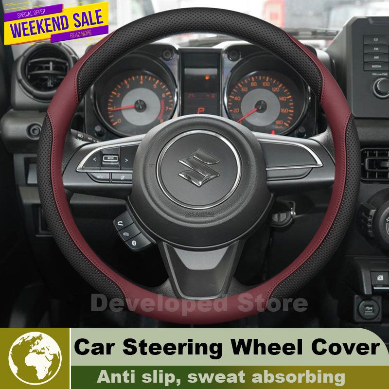 Skórzany pokrowiec na kierowni – Car Steering Wheel Cover Anti Slip Breathable recenzja i cena