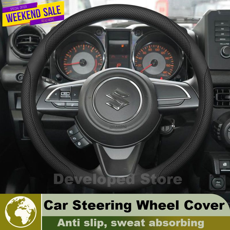 Skórzany pokrowiec na kierowni – Car Steering Wheel Cover Anti Slip Breathable recenzja i cena