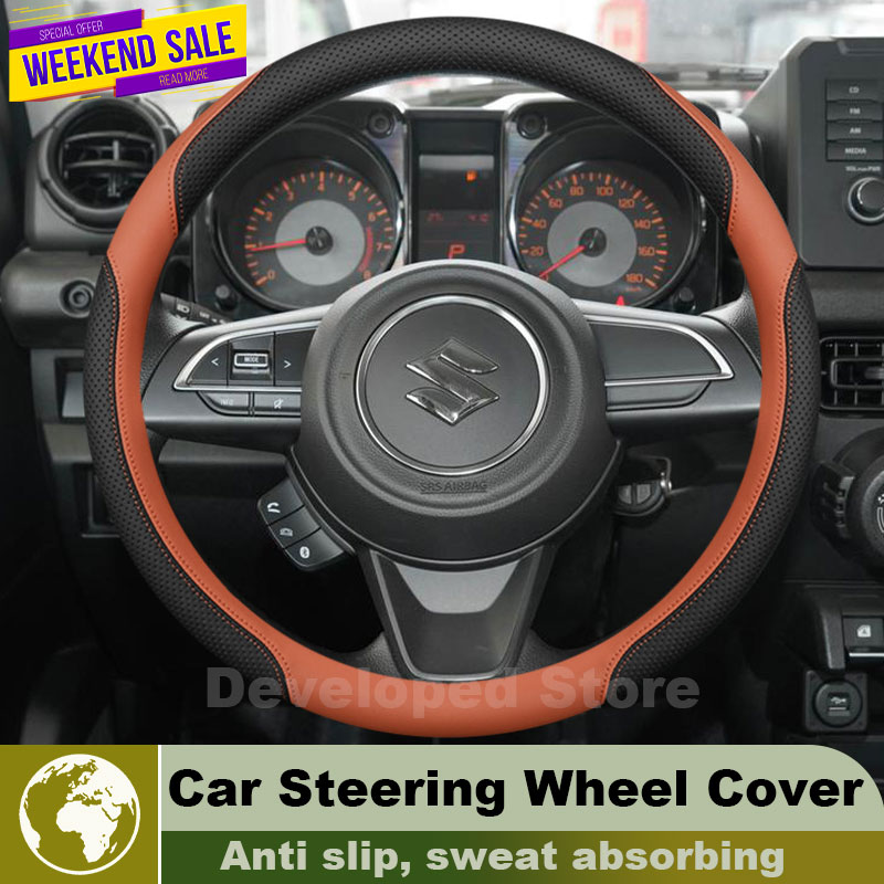 Skórzany pokrowiec na kierowni – Car Steering Wheel Cover Anti Slip Breathable recenzja i cena