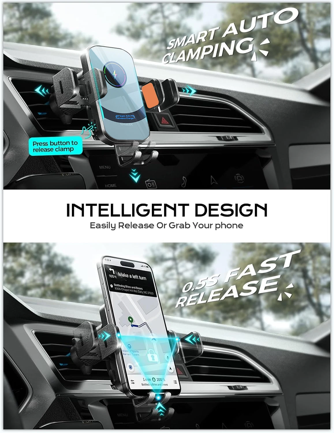 Bezprzewodowa ładowarka samoch – Magnetic Phone Holder For Car Vent recenzja i cena