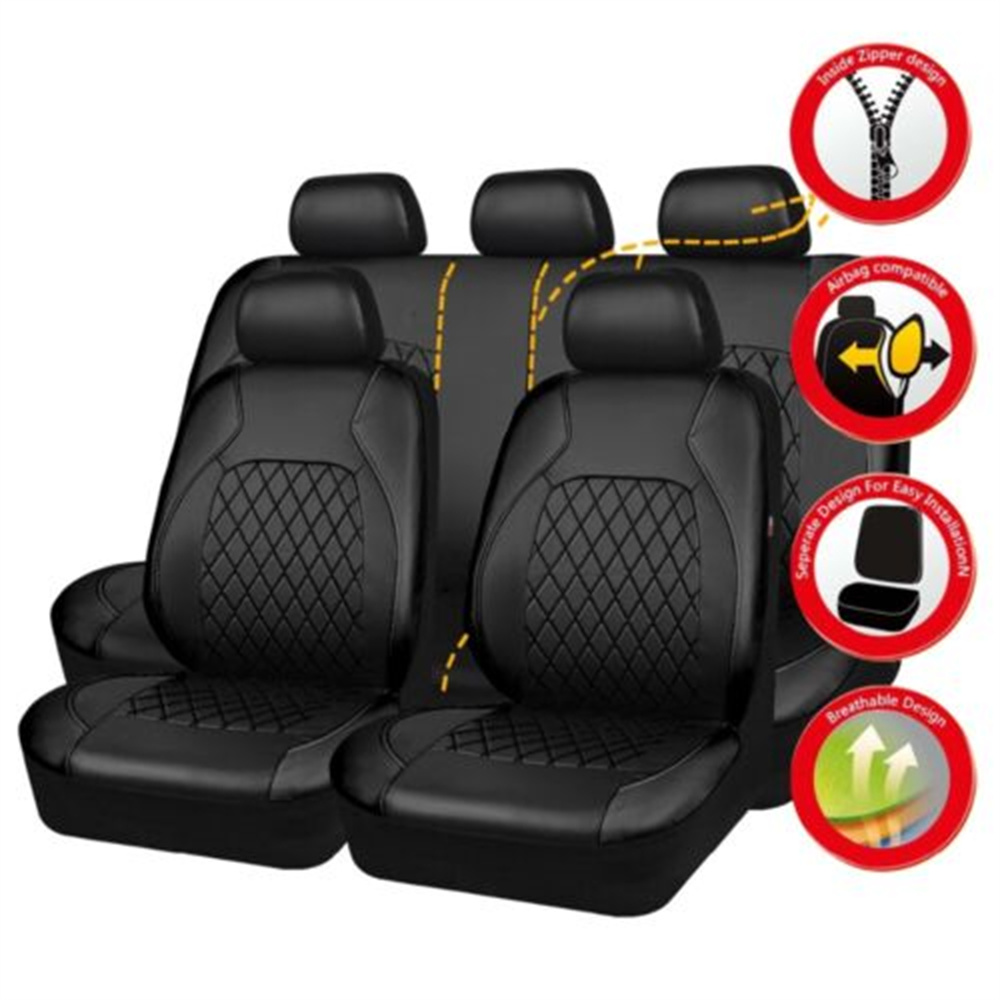 Uniwersalny zestaw pokrowców n – Leather Car Seat Covers Full Set Universal recenzja i cena