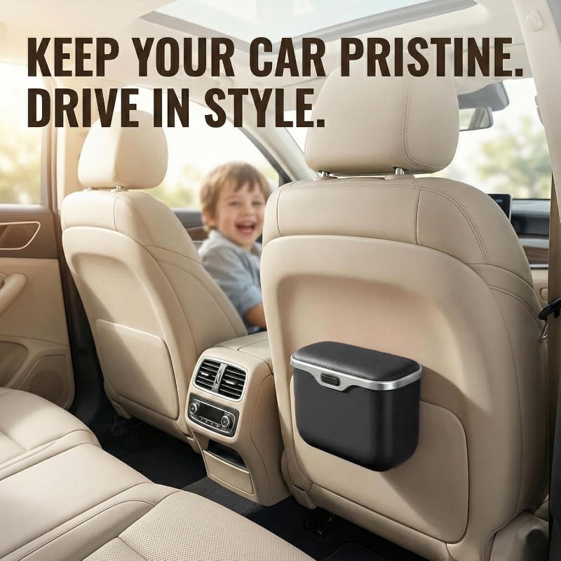 Pojemnik na śmieci do samochod – Waterproof Car Trash Can With Lid recenzja i cena