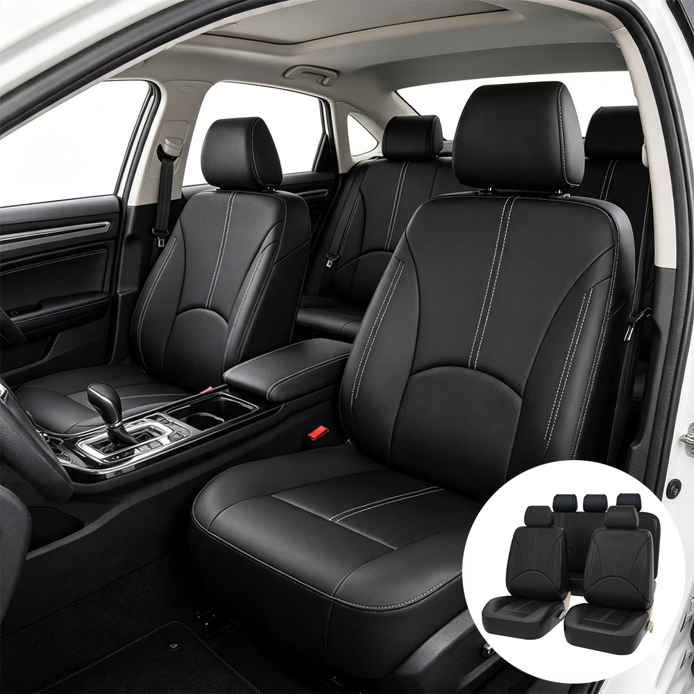 Pokrowce na siedzenia samochod – Leather Car Seat Covers Full Set Universal recenzja i cena