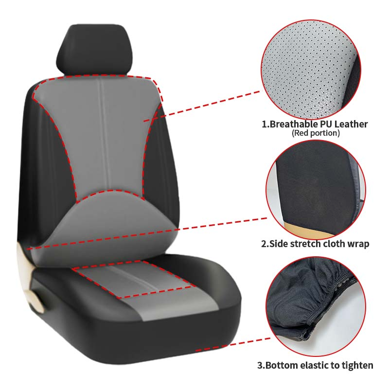 Pokrowce na siedzenia samochod – Leather Car Seat Covers Full Set Universal recenzja i cena