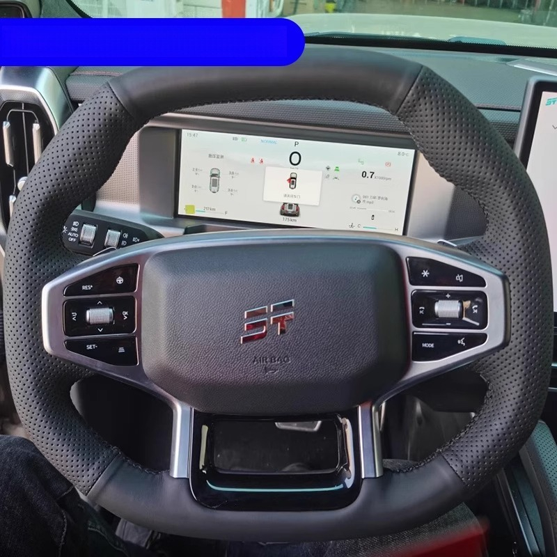 Ręcznie szyty czerwony wino cz – Car Steering Wheel Cover Anti Slip Breathable recenzja i cena