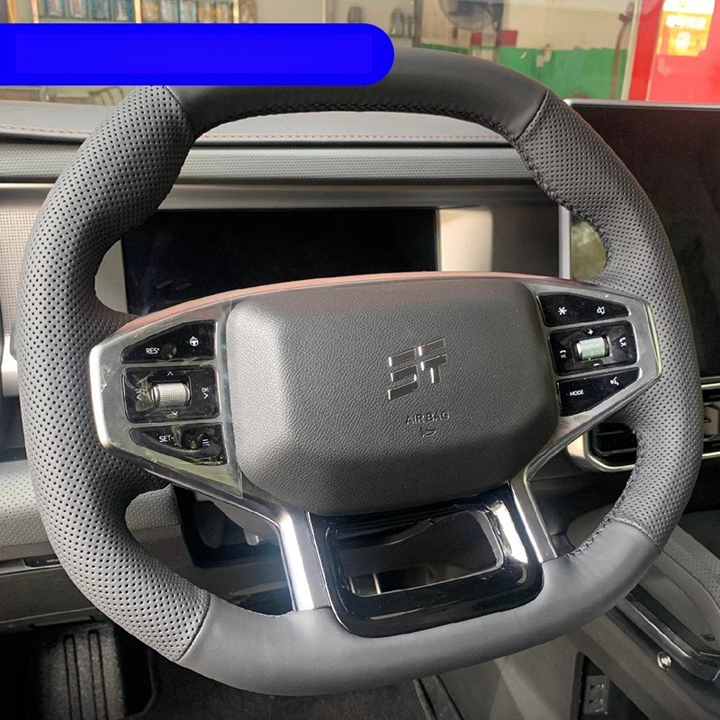 Ręcznie szyty czerwony wino cz – Car Steering Wheel Cover Anti Slip Breathable recenzja i cena