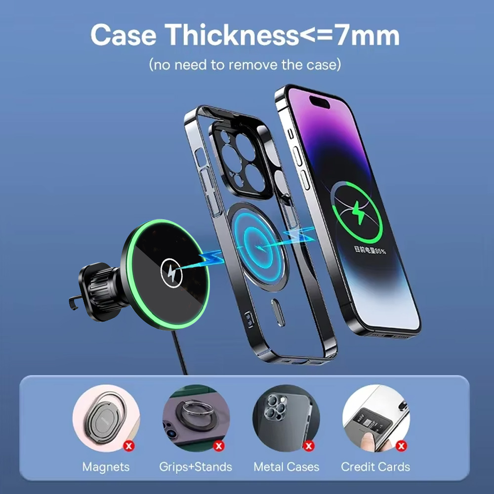 Magnetyczna bezprzewodowa łado – Wireless Car Charger Mount Fast Charging recenzja i cena