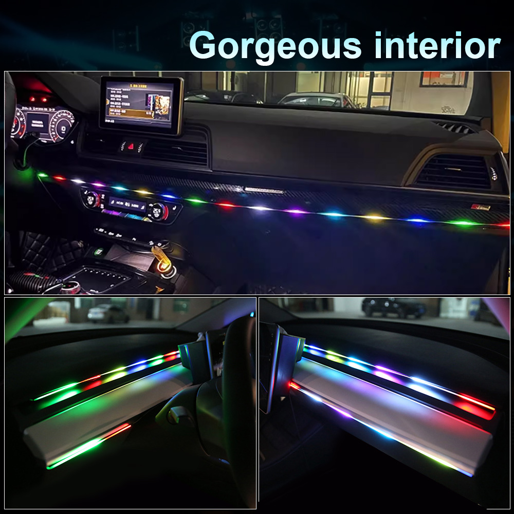 64 kolory USB Samochodowe oświ – Led Ambient Interior Car Lights App Control recenzja i cena