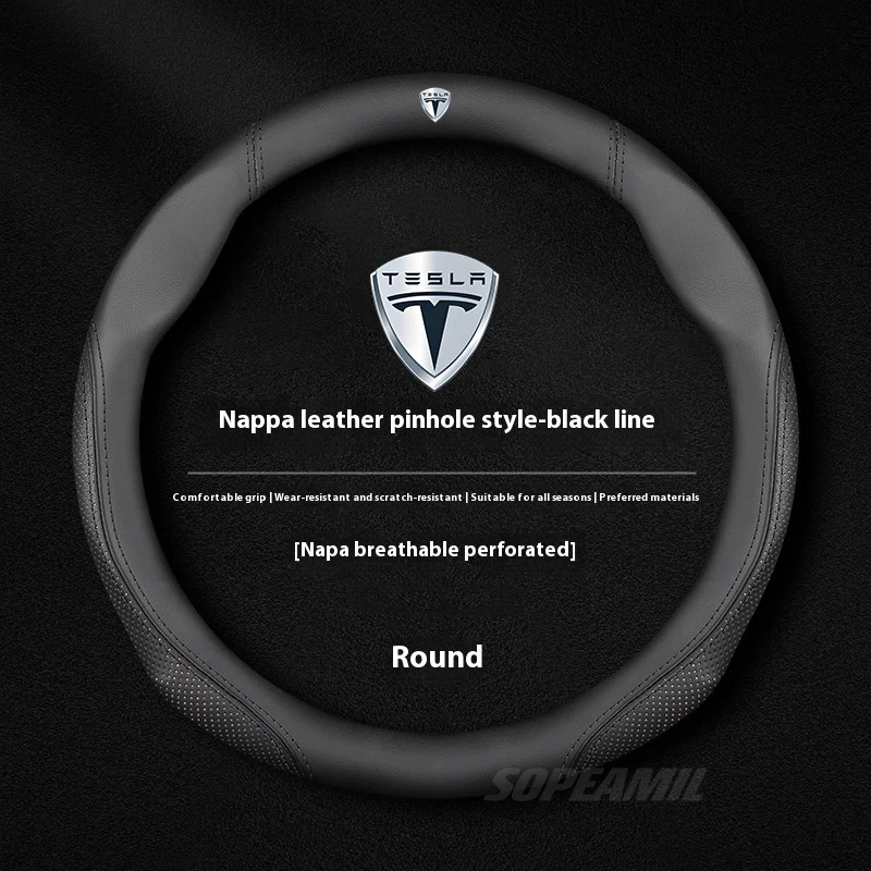 Tesla Model 3 Model Y Model S  – Car Steering Wheel Cover Anti Slip Breathable recenzja i cena