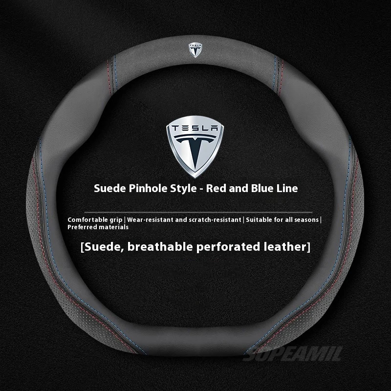 Tesla Model 3 Model Y Model S  – Car Steering Wheel Cover Anti Slip Breathable recenzja i cena