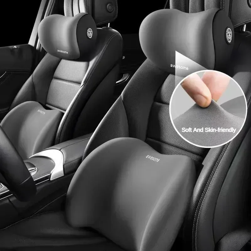 Dla komfortu jazdy: akcesoria  – Memory Foam Car Neck Pillow Lumbar Support recenzja i cena